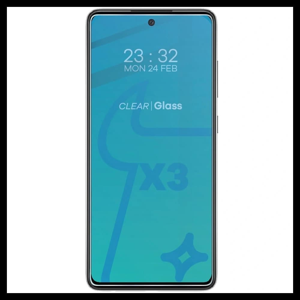 Bizon Glas Klar gehärtetes Glas - 3 Stück + Linsenglas Samsung Galaxy A52s 5G A52 4G/5G - 3