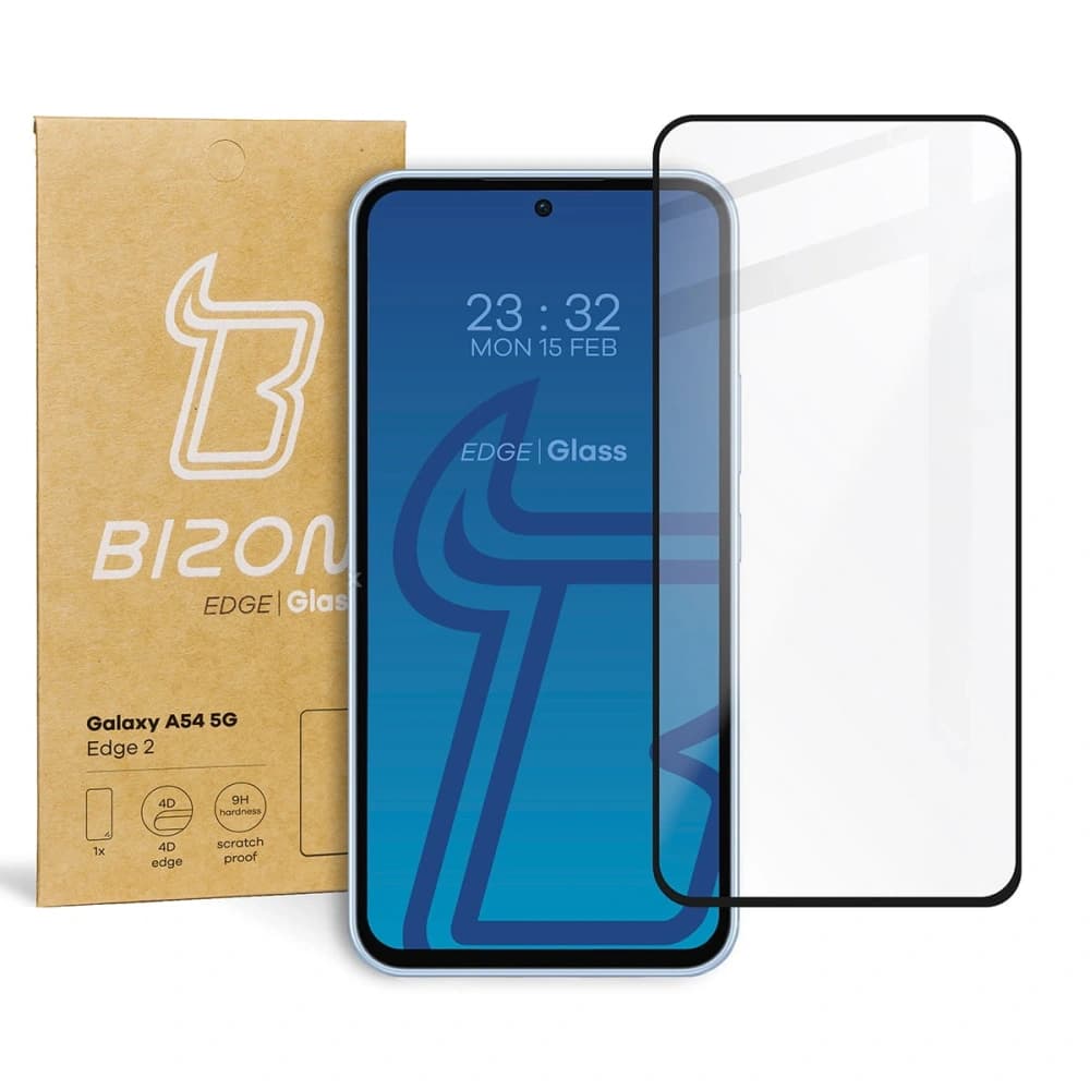 Szkło hartowane Bizon Glass Edge 2 do Samsung Galaxy A54 5G czarne - 1