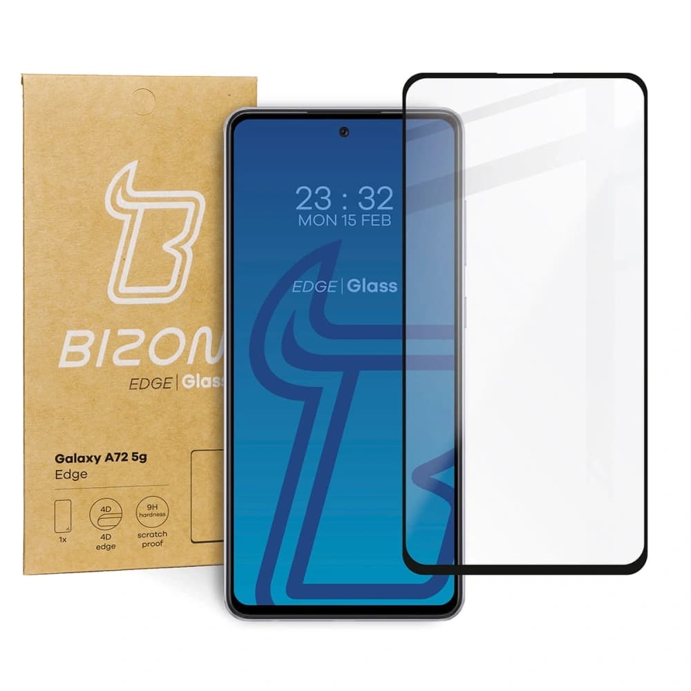 Bizon Glass Edge Samsung Galaxy A72 5G black - 1