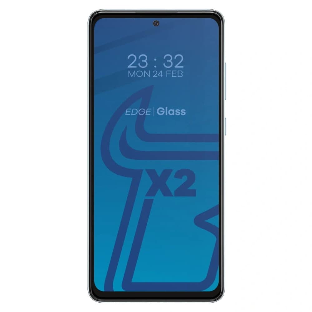 Bizon Glas Edge 2x gehärtetes Glas + Linsenschutz Samsung Galaxy A72 5G schwarz - 3