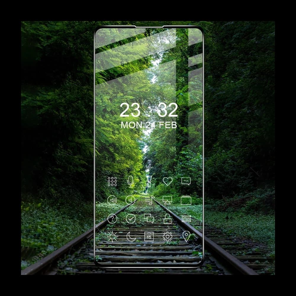 Bizon Glas Edge 2x gehärtetes Glas + Linsenschutz Samsung Galaxy A72 5G schwarz - 6