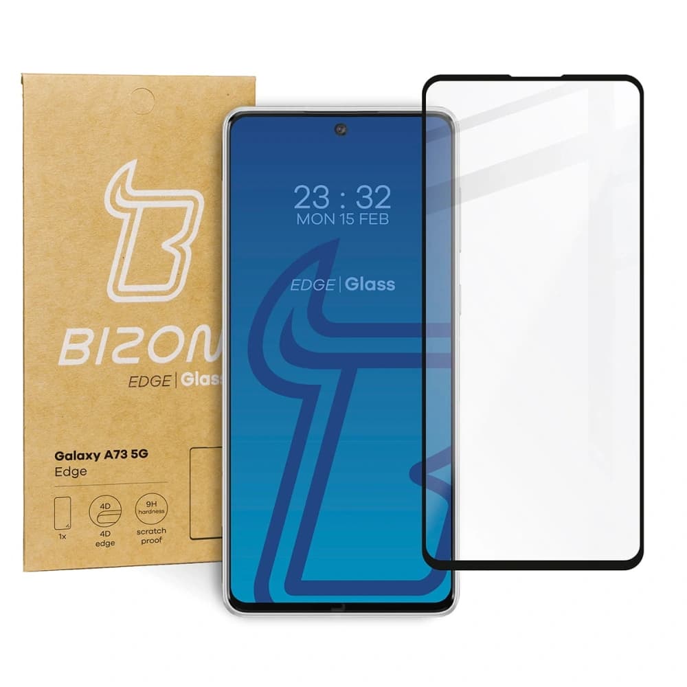 Bizon Glass Edge Samsung Galaxy A73 5G black - 1