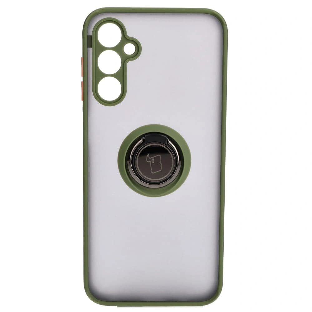 Bizon Case Hybrid Ring Samsung Galaxy M14 5G smoky with a green frame - 2