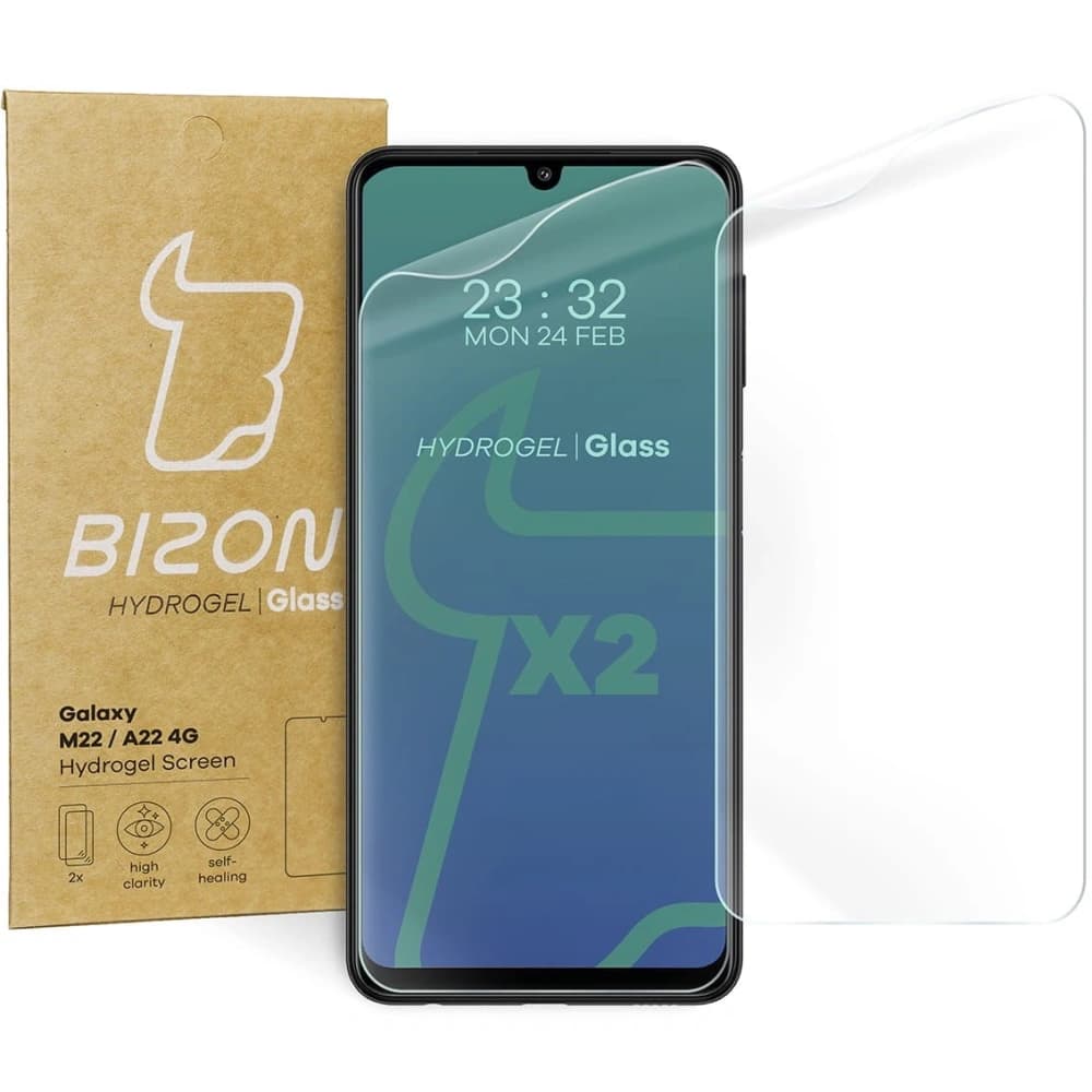 Bizon Glass Hydrogel Samsung Galaxy M22 / A22 4G [2 PACK] - 1