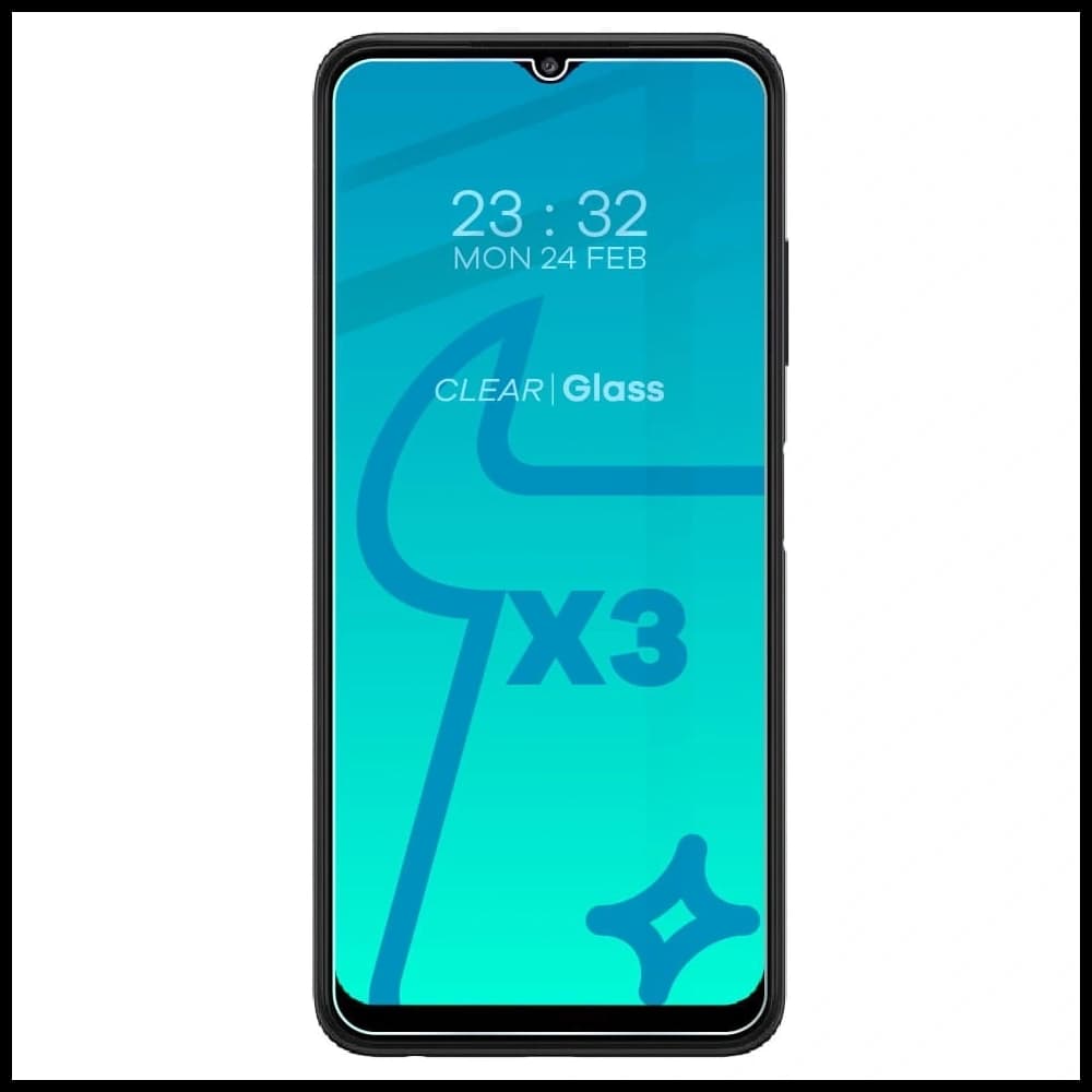 Bizon Glas Klar 3x gehärtetes Glas + Linsenglas Samsung Galaxy A22 4G / M22 - 3