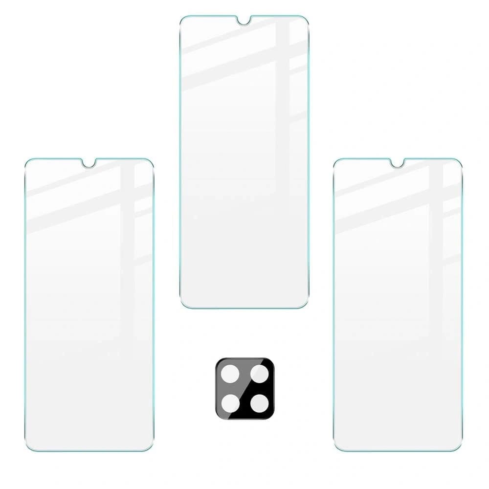 Bizon Glas Klar 3x gehärtetes Glas + Linsenglas Samsung Galaxy A22 4G / M22 - 5