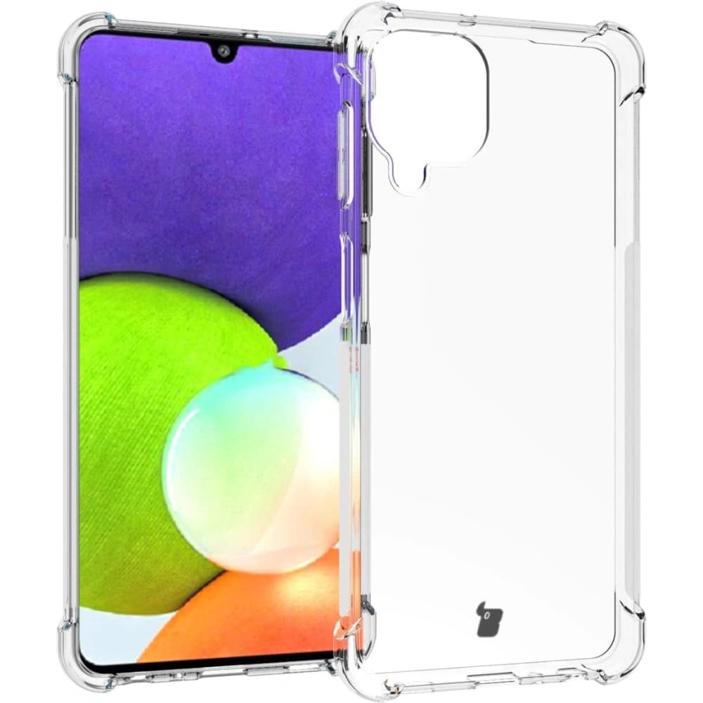 Bizon Case Clear Pack Hülle + 2x Bildschirmglas + Objektivglas Samsung Galaxy A22 4G / M22 klar - 3