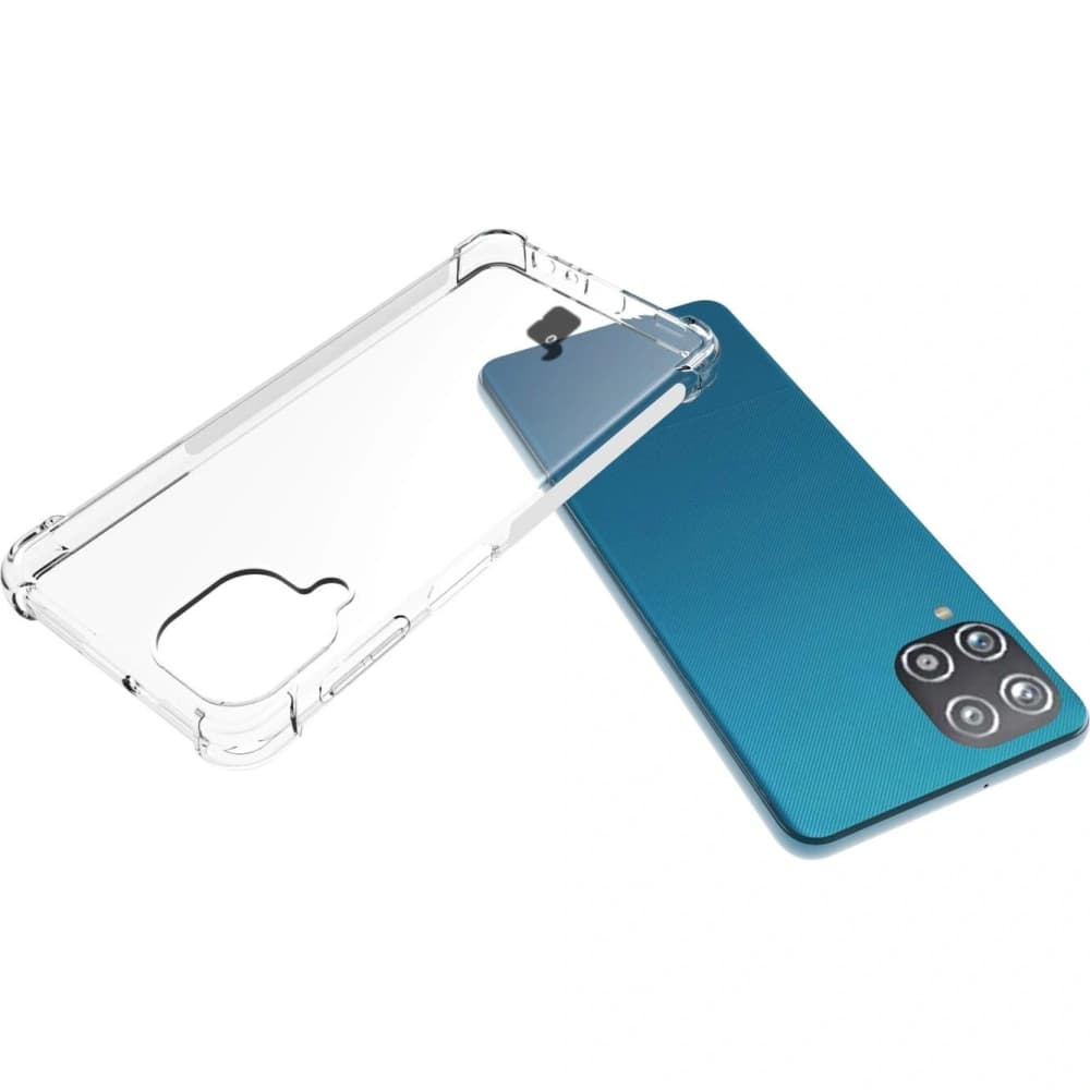 Bizon Case Clear Pack Hülle + 2x Bildschirmglas + Objektivglas Samsung Galaxy A22 4G / M22 klar - 5