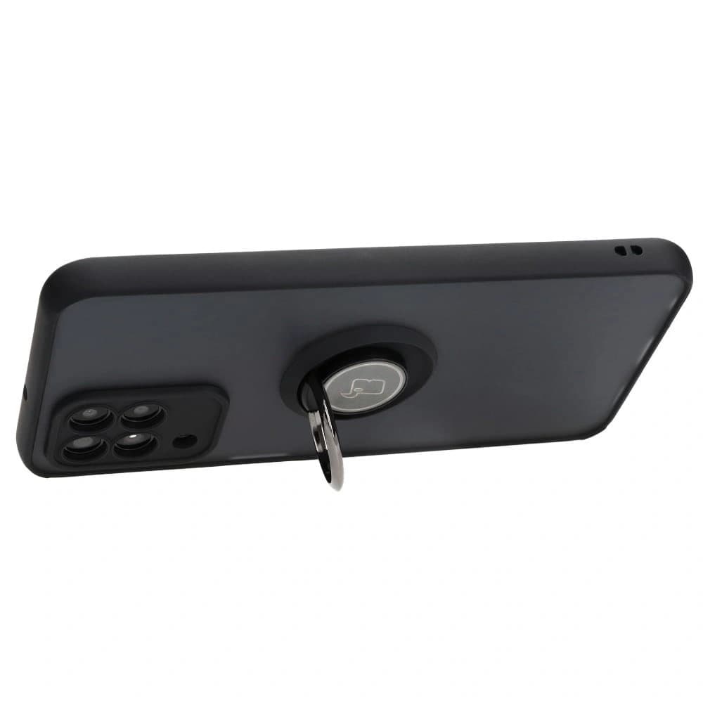 Bizon Case Hybrid Ring Samsung Galaxy M33 5G rauchig mit einem schwarzen Rahmen - 5