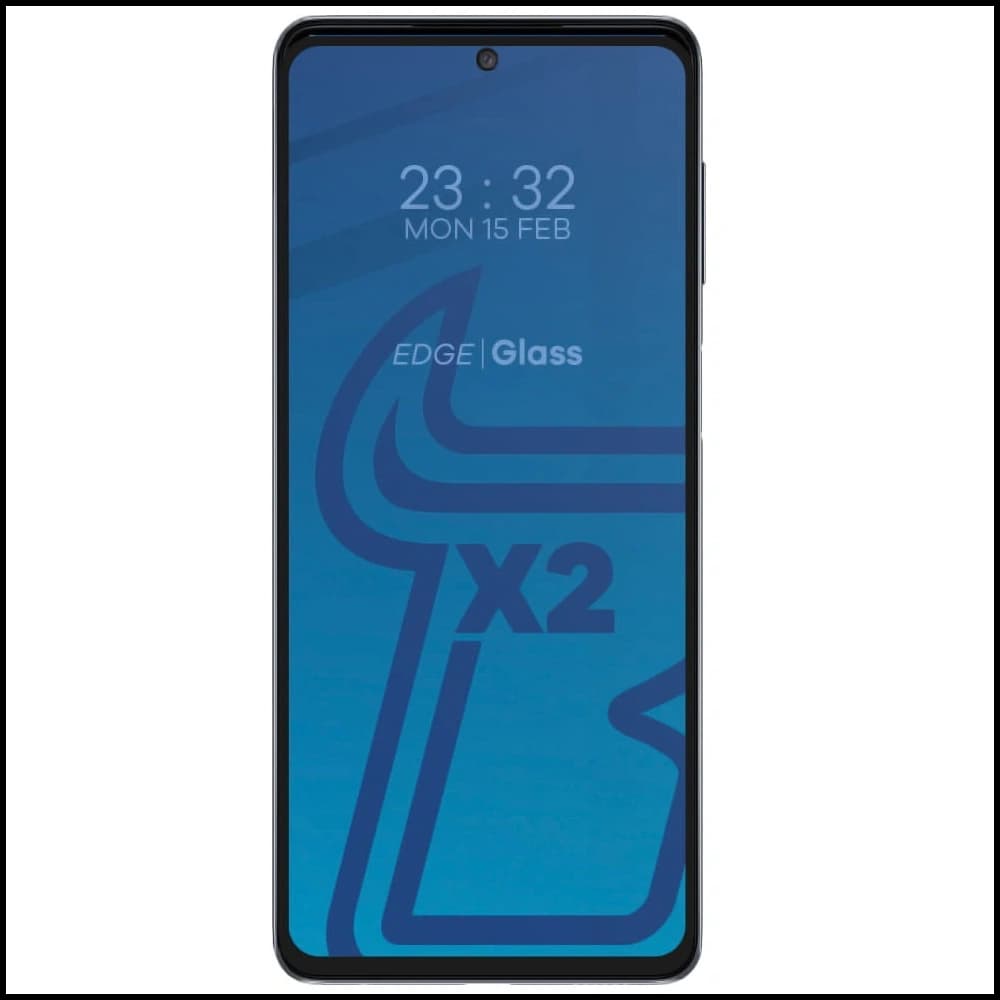 Bizon Glass Edge 2x gehärtetes Glas + Linsen-Schutz Samsung Galaxy M52 schwarz - 3
