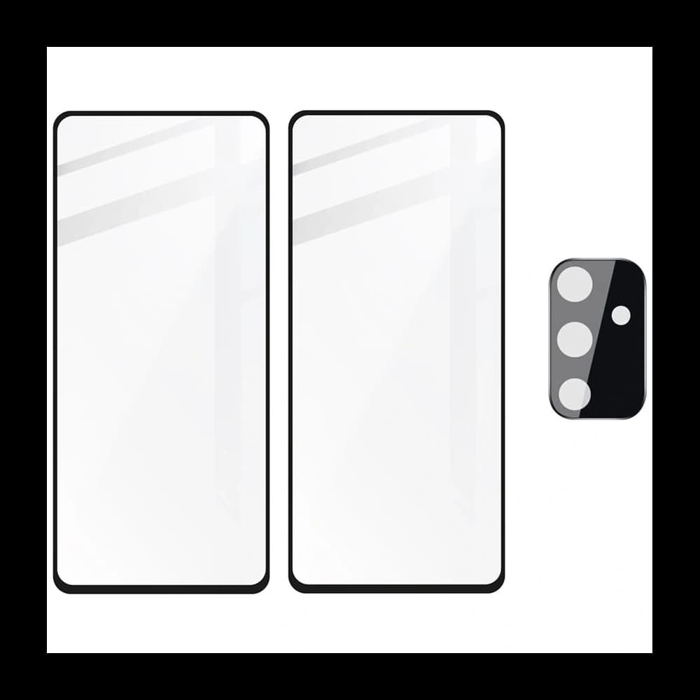 Bizon Glass Edge 2x gehärtetes Glas + Linsen-Schutz Samsung Galaxy M52 schwarz - 5