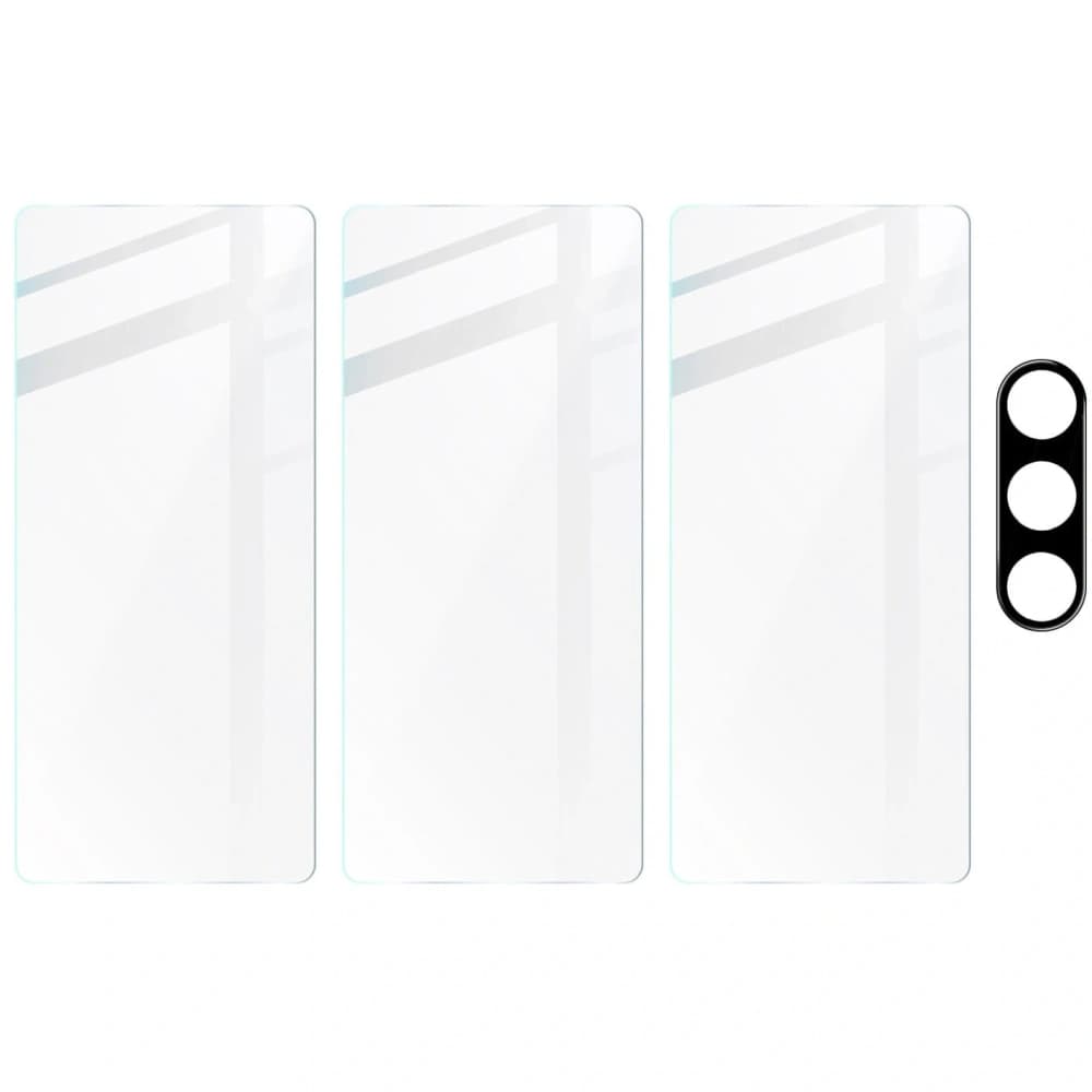 BIZON Clear 2 Pack 3x Bildschirmglas + Kameraglas Samsung Galaxy M54 5G - 5