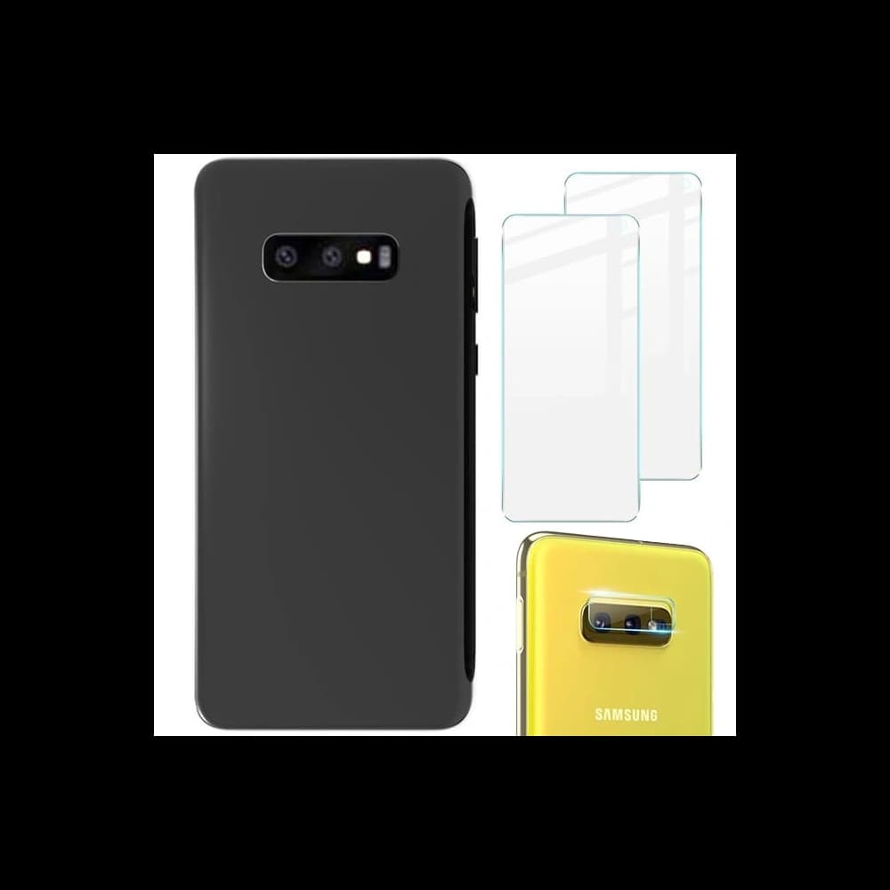 Bizon Case Clear Pack Hülle + 2x Bildschirmglas + Linsenglas Samsung Galaxy S10e klar - 1