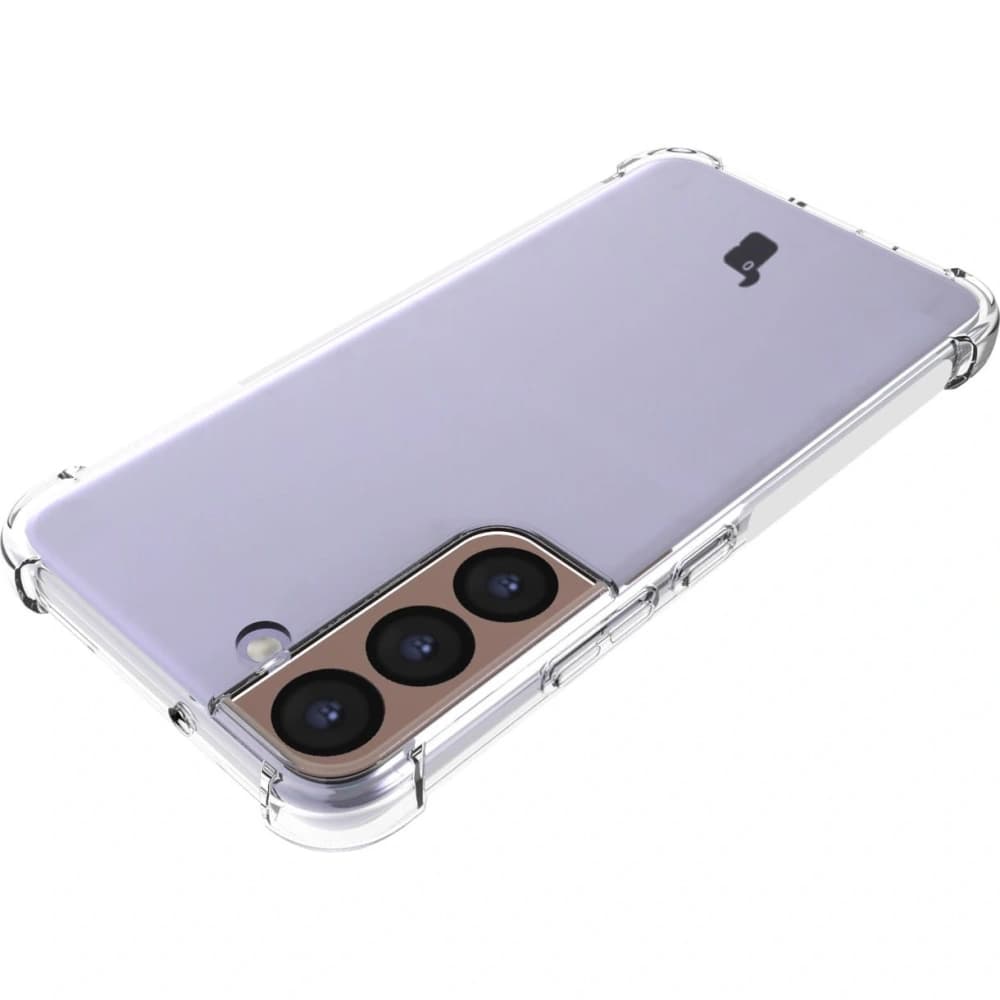 Bizon Case Clear Pack Hülle + 2x Displayschutzglas + Objektivglas Samsung Galaxy S22 klar - 6