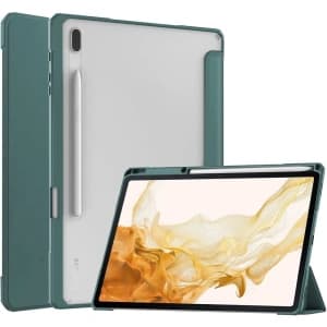 Bizon Case Tab Clear Matt Samsung Galaxy Tab S8 Plus / S7 Plus / S7 FE dark green