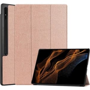 Bizon Case Tab Croc Samsung Galaxy Tab S8 Ultra rose gold