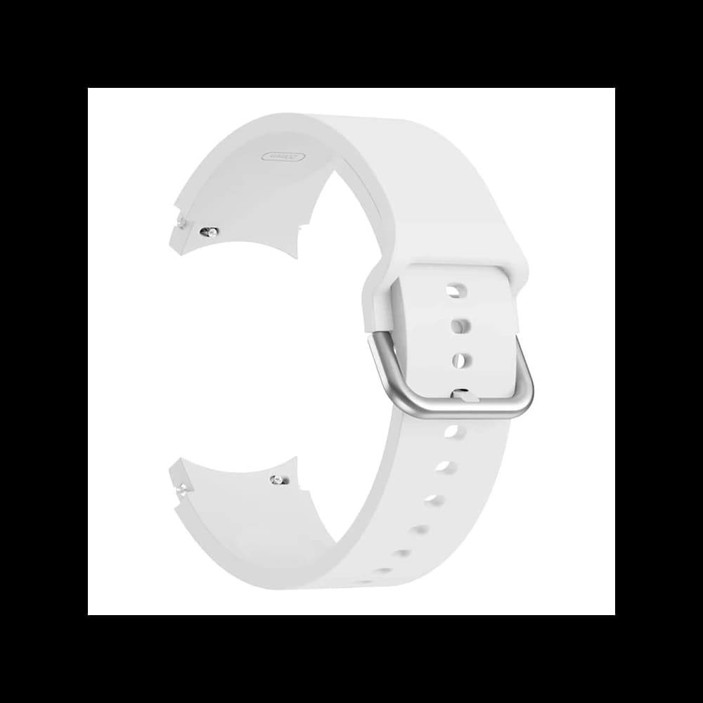 Bizon Armbanduhr Silikon Samsung Galaxy Watch 20 mm weiß - 3