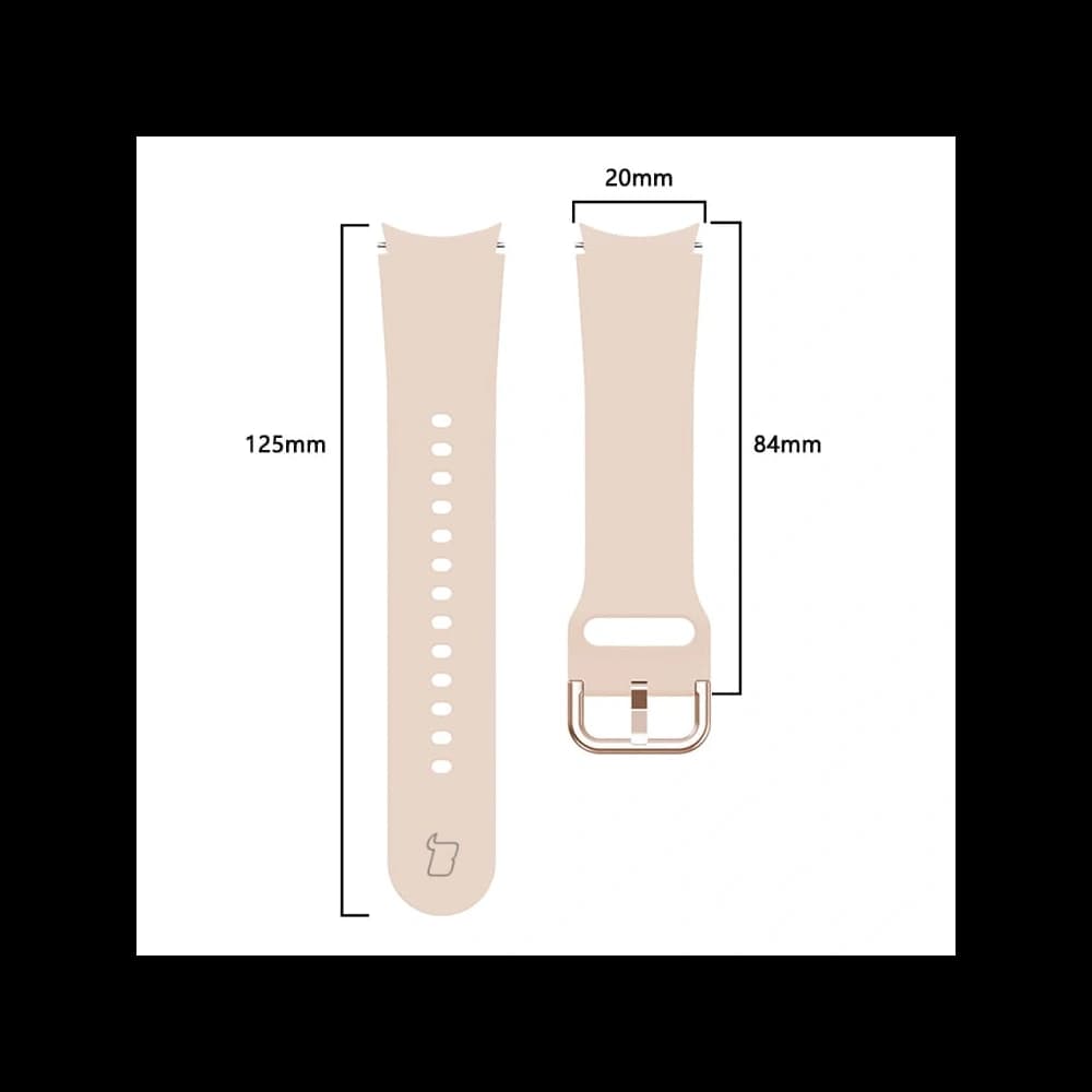 Bizon Strap Watch Silicone Samsung Galaxy Watch 20 mm light rose - 2