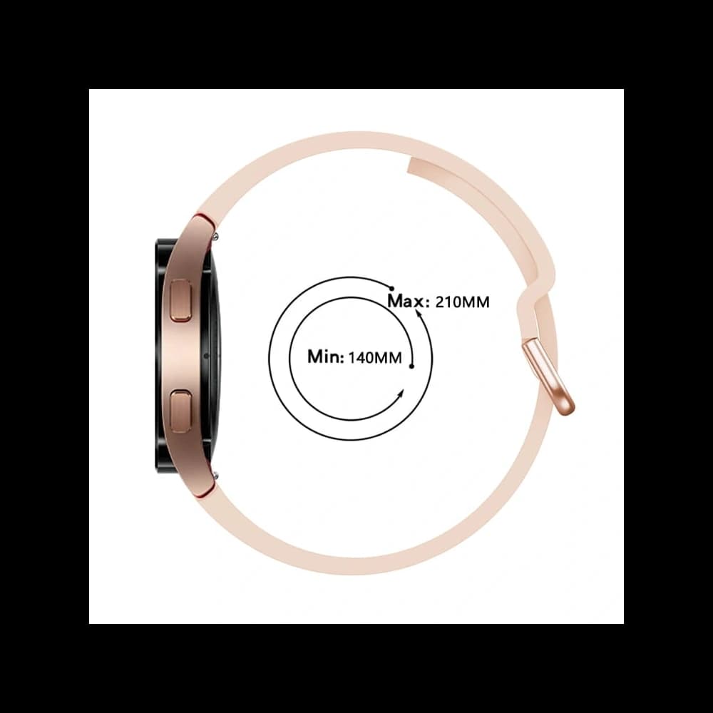 Bizon Strap Watch Silicone Samsung Galaxy Watch 20 mm light rose - 4