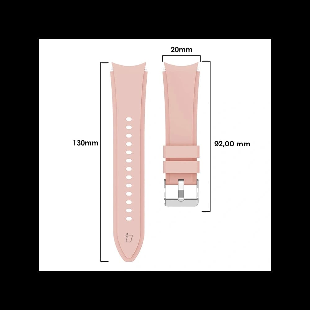 Bizon Strap Watch Silicone Pro Samsung Galaxy Watch 20 mm light rose - 2