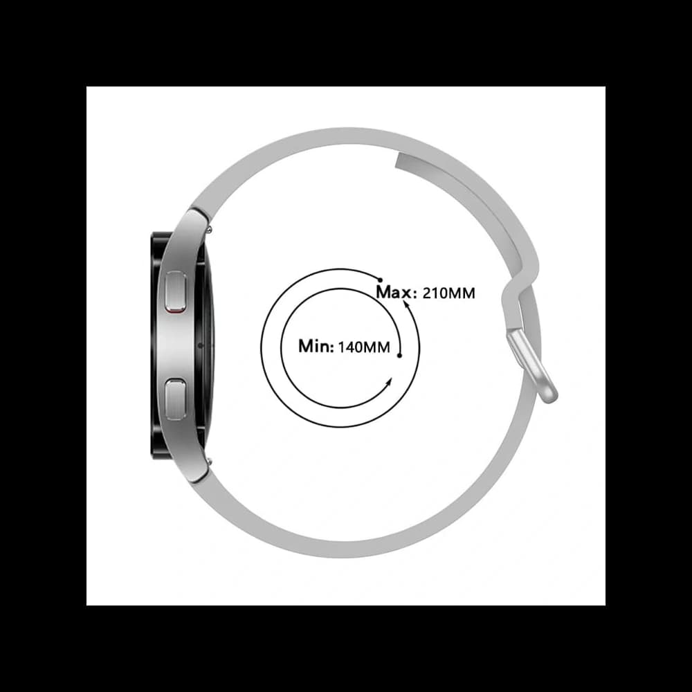 Bizon Strap Watch Silicone Samsung Galaxy Watch 20 mm light grey - 4