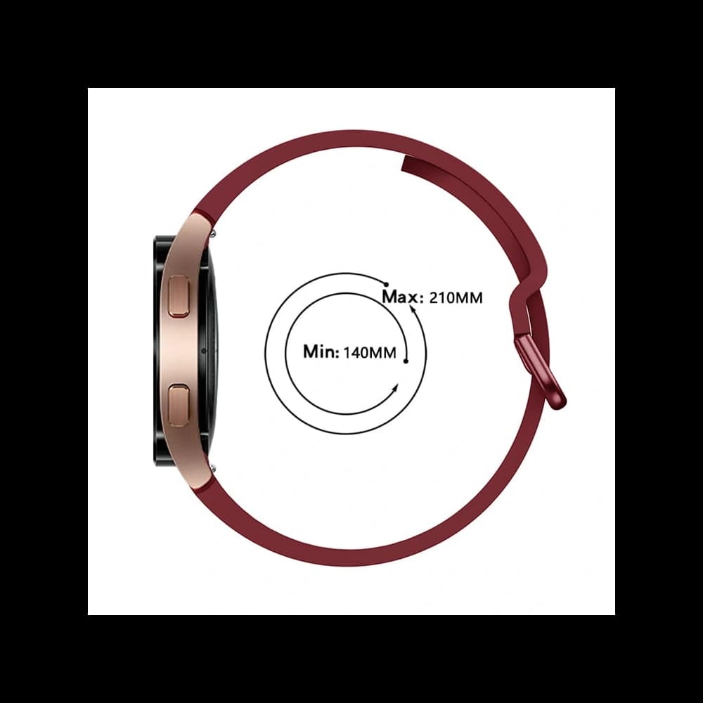 Bizon Strap Watch Silicone Samsung Galaxy Watch 20 mm burgundy - 4