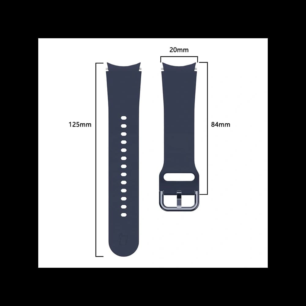 Bizon Strap Watch Silikon Samsung Galaxy Watch 20 mm navy blau - 2