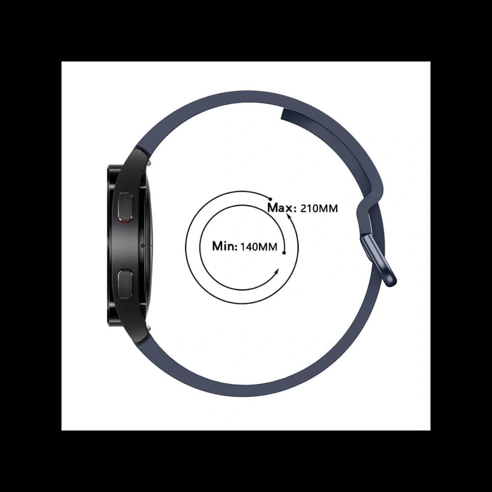 Bizon Strap Watch Silikon Samsung Galaxy Watch 20 mm navy blau - 4