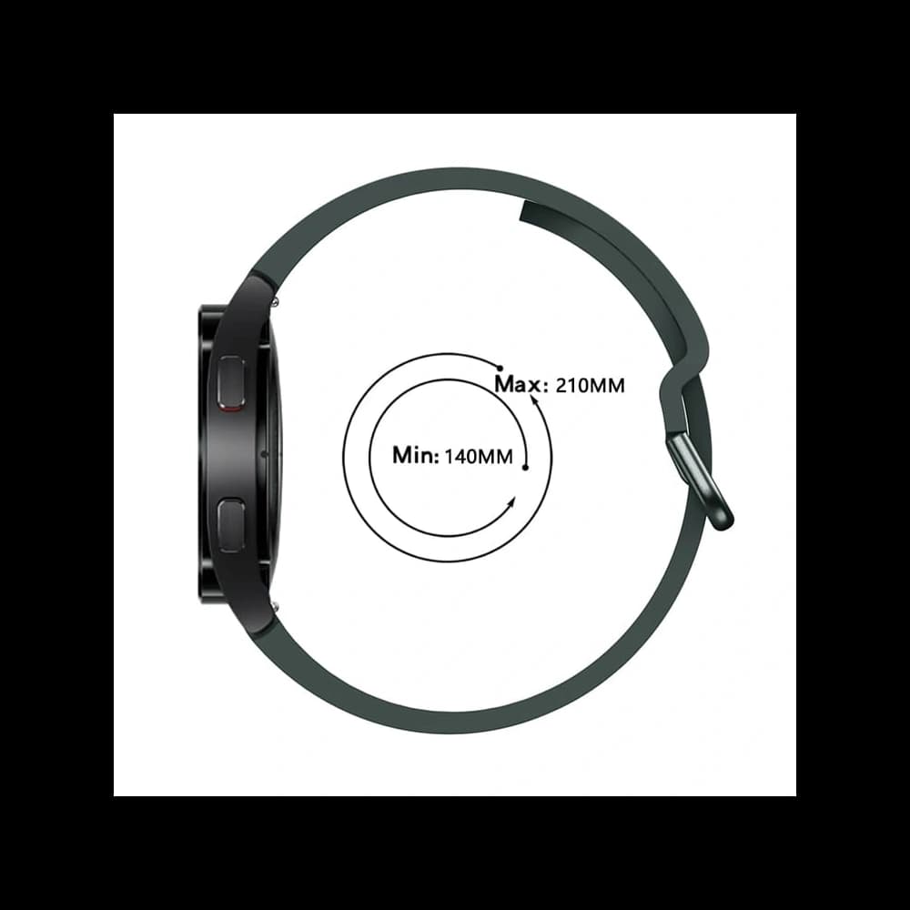 Bizon Strap Watch Silicone Samsung Galaxy Watch 20 mm dark green - 4