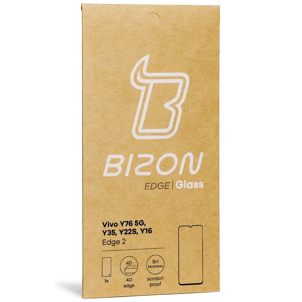 Bizon Glass Edge 2 Vivo Y76 5G / Y35 / Y22s / Y16 schwarz - 8