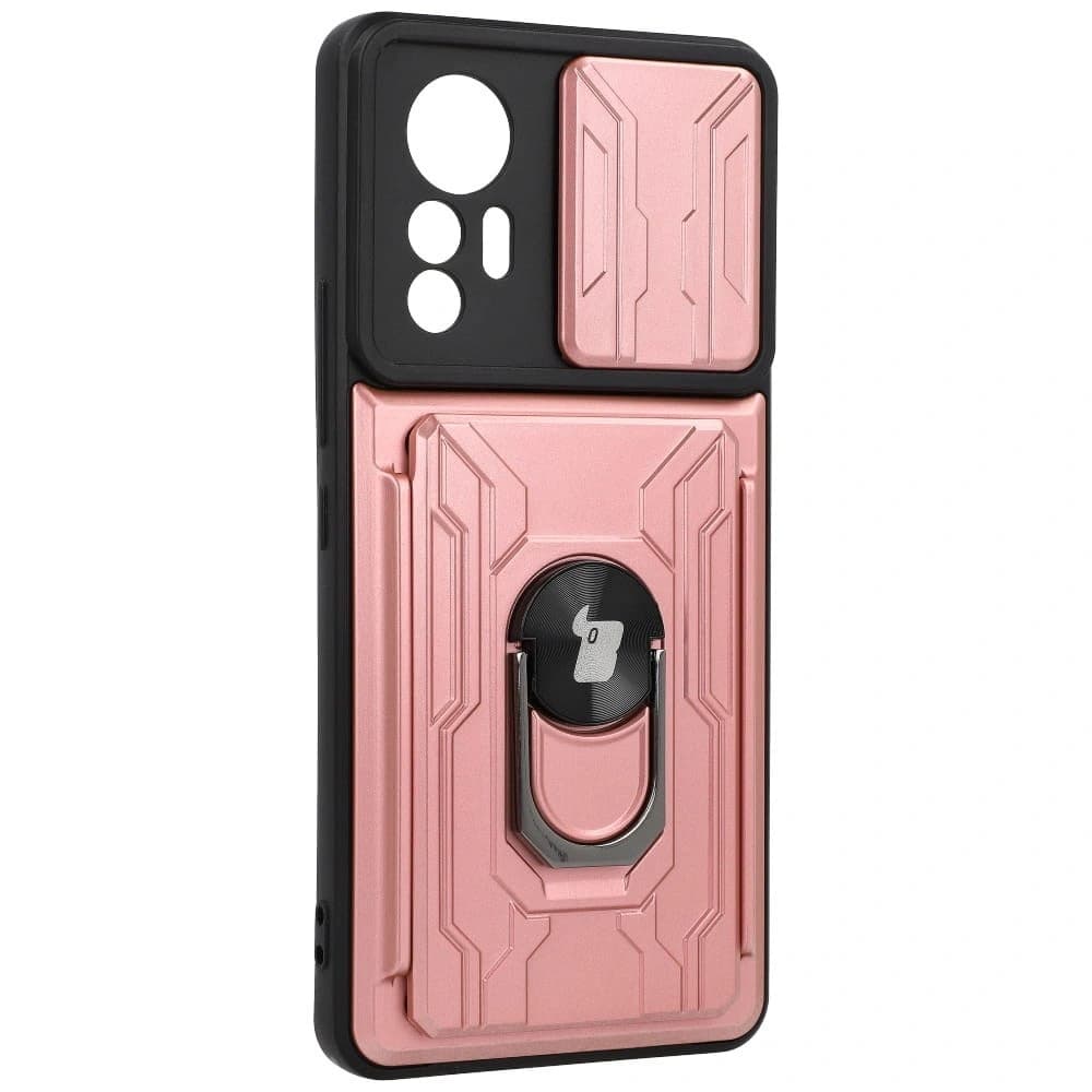 Bizon Case Camshield Card Slot Ring Xiaomi 12 Lite light pink - 2