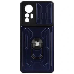 Bizon Case Camshield Card Slot Ring Xiaomi 12 Lite navy blue