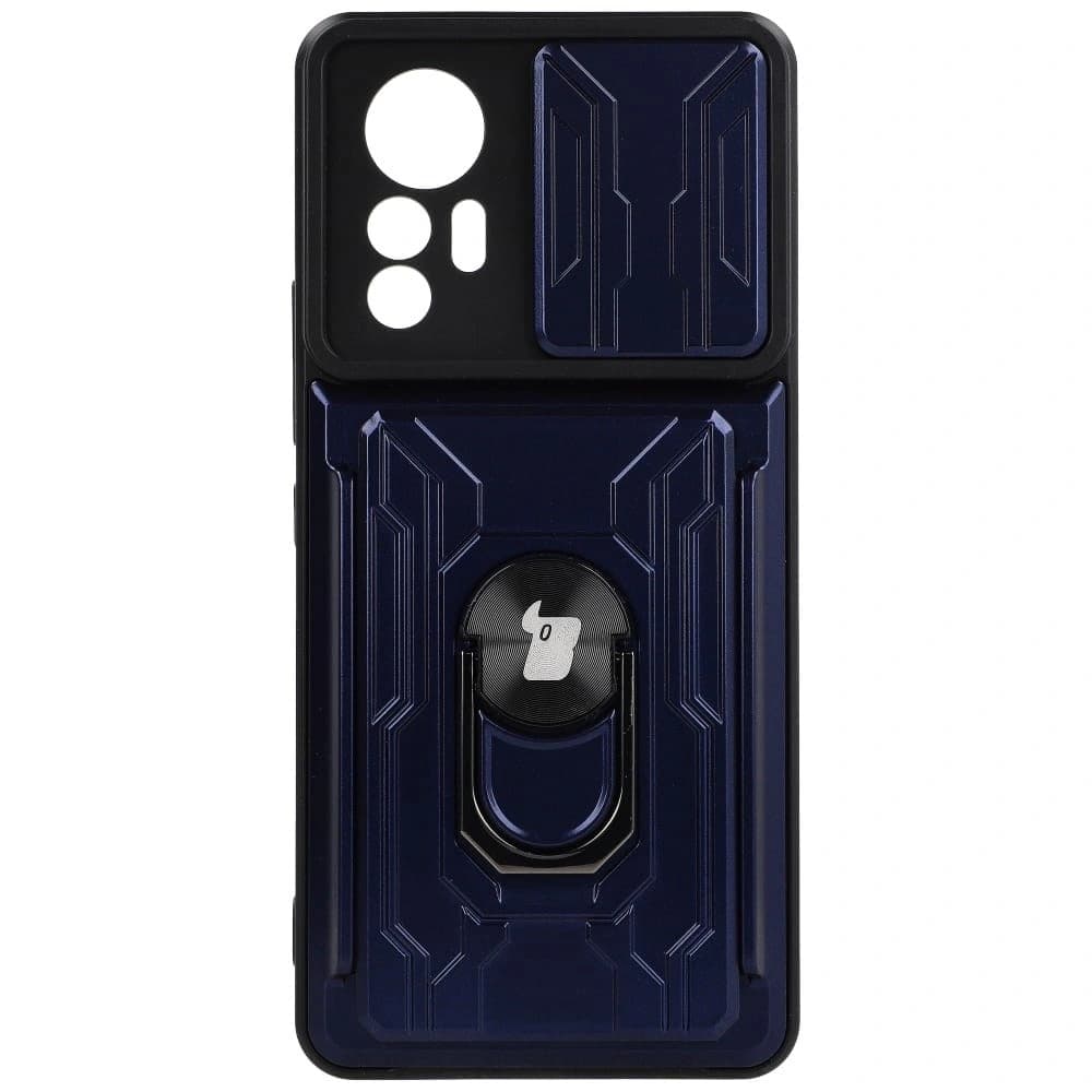 Bizon Case Camshield Card Slot Ring Xiaomi 12 Lite navy blue - 1