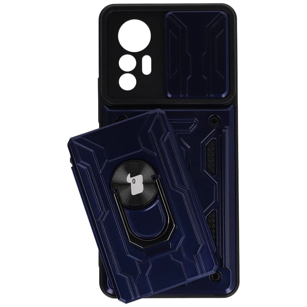 Bizon Case Camshield Card Slot Ring Xiaomi 12 Lite navy blue - 4