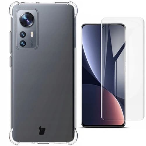 Bizon Case Clear Pack-Hülle + 2x Bildschirmfolie Xiaomi 12/12x klar