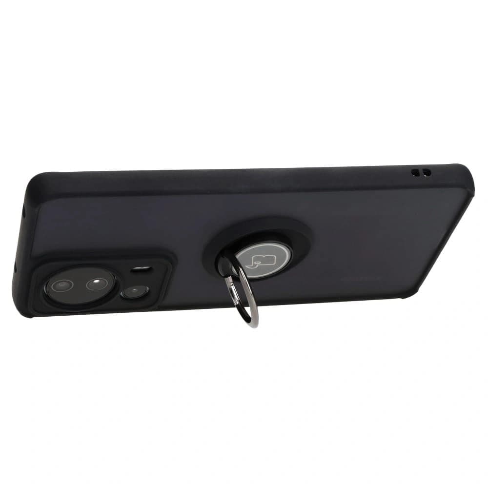 Bizon Case Hybrid Ring Xiaomi 13 Lite rauchig mit einem schwarzen Rahmen - 5