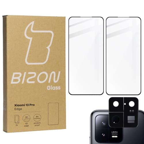 BIZON Edge 2x screen glass + camera glass Xiaomi 13 Pro