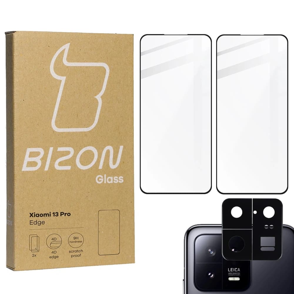 BIZON Edge 2x screen glass + camera glass Xiaomi 13 Pro - 1