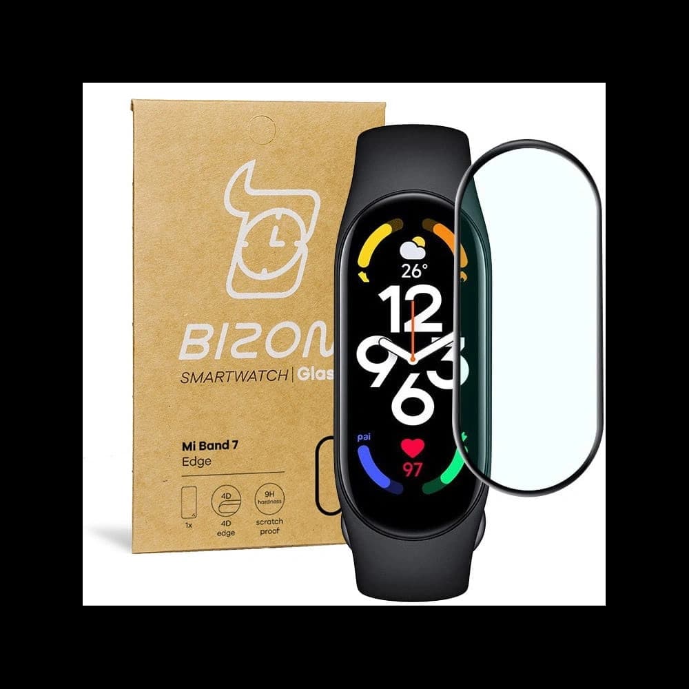 Bizon Glass Edge Xiaomi Mi Smart Band 7 schwarz - 1