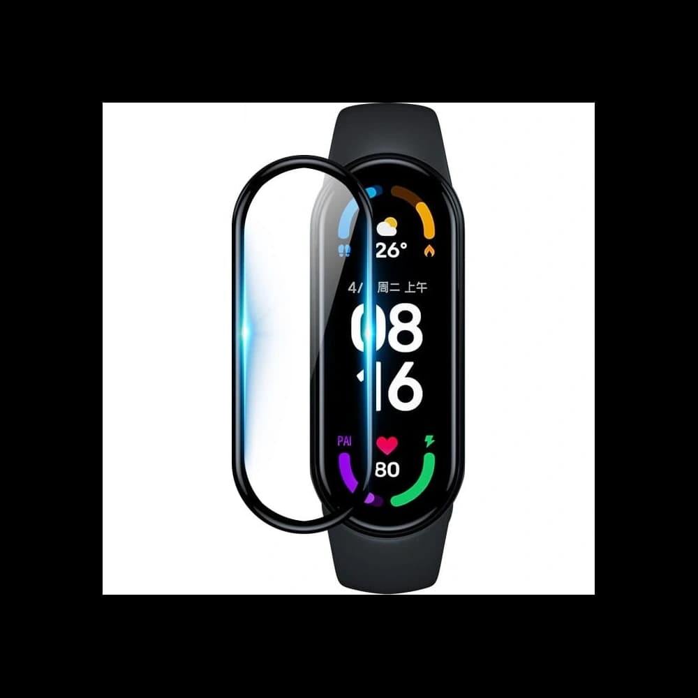 Bizon Glass Edge Xiaomi Mi Smart Band 7 schwarz - 3