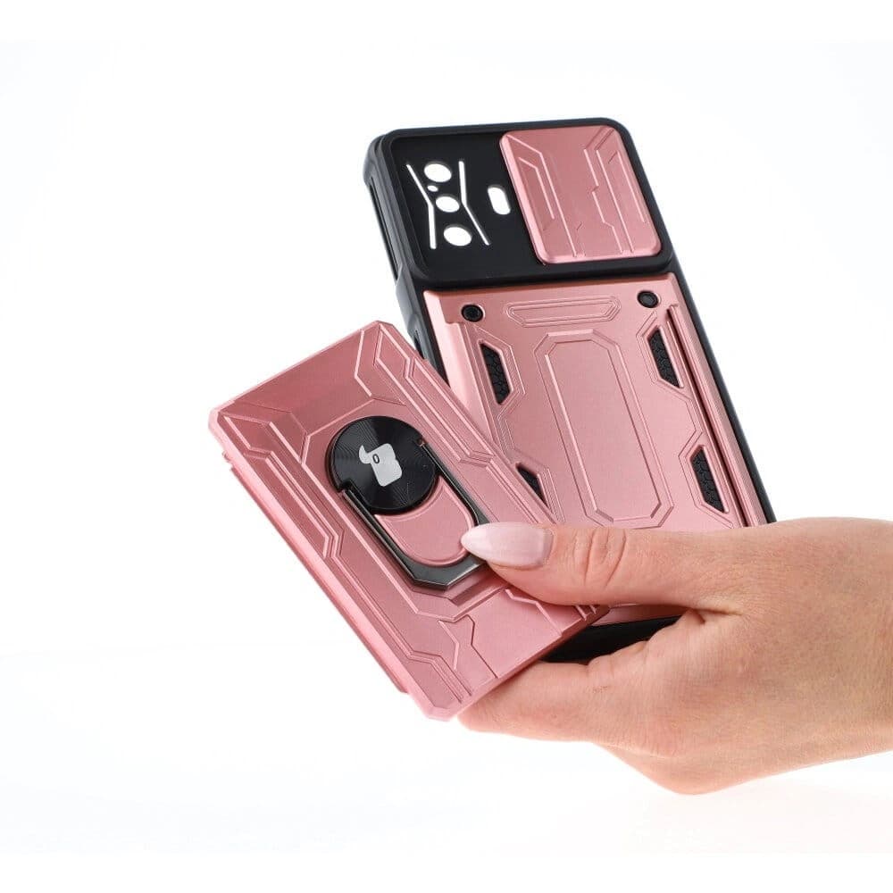 Bizon Case Camshield Card Slot Ring Xiaomi Poco F4 GT hellrosa - 4