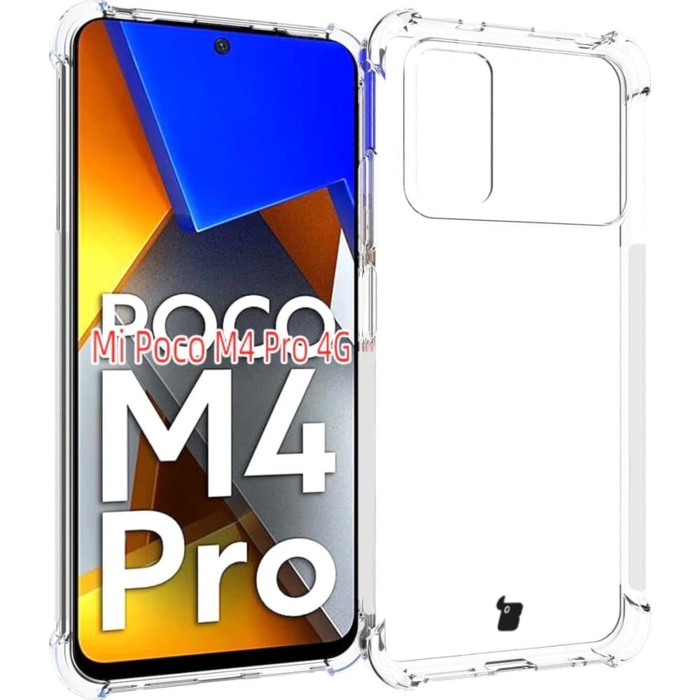 Bizon Case Clear Pack Hülle + 2x Schutzglas Xiaomi Poco M4 Pro 4G klar - 3