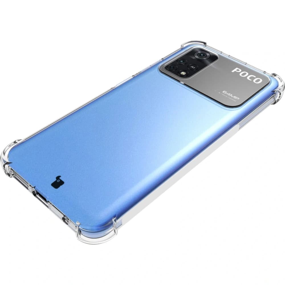 Bizon Case Clear Pack Hülle + 2x Schutzglas Xiaomi Poco M4 Pro 4G klar - 6