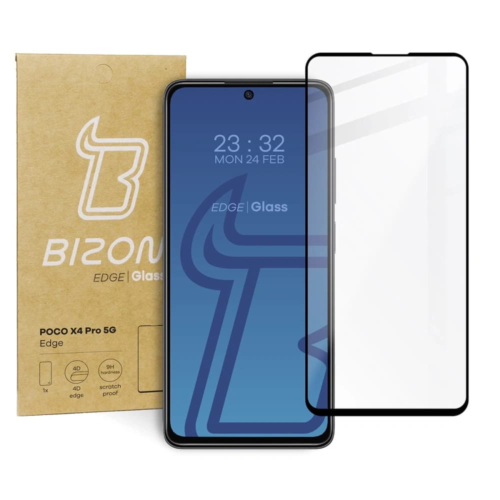 Bizon Glas Edge Poco X4 Pro 5G schwarz - 1