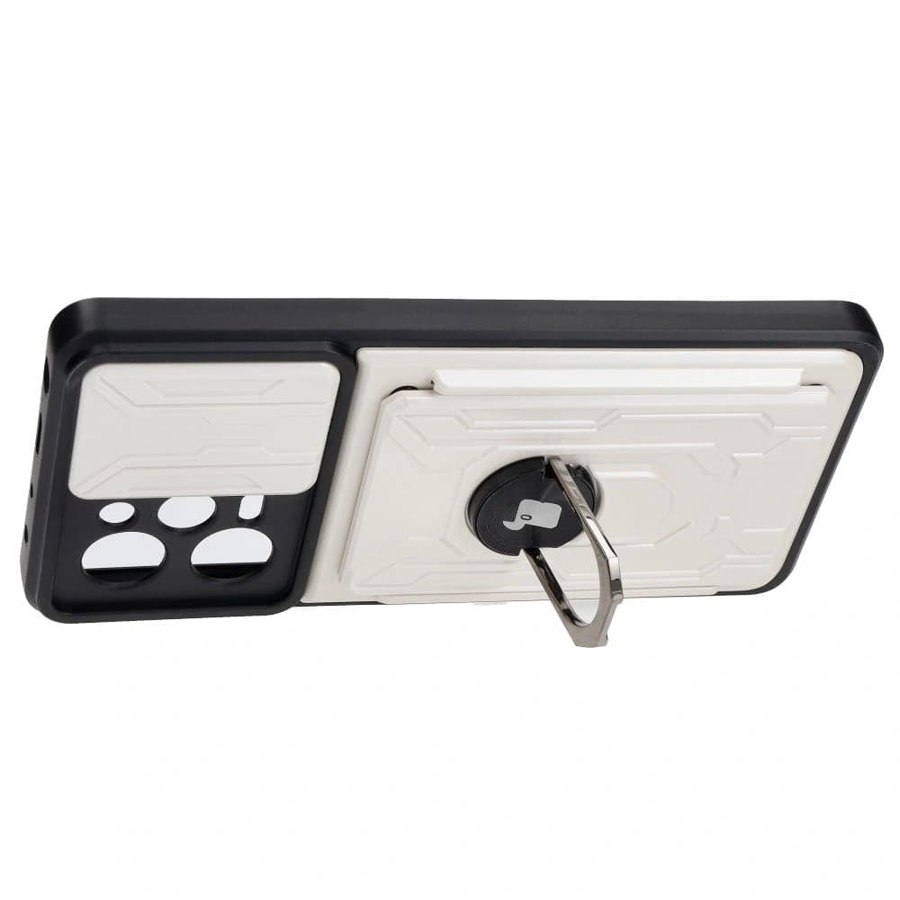 Bizon Case Camshield Card Slot Ring Xiaomi POCO X5 Pro white - 4