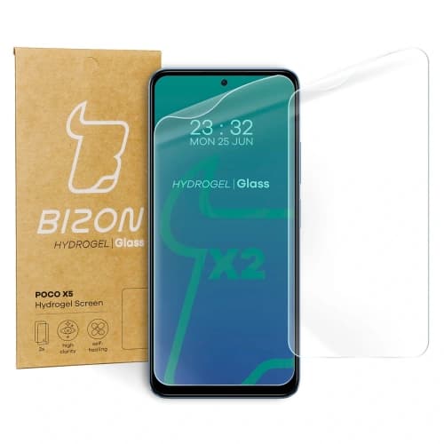 Bizon Glass Hydrogel Poco X5 Redmi Note 12 4G/5G [2 PACK]
