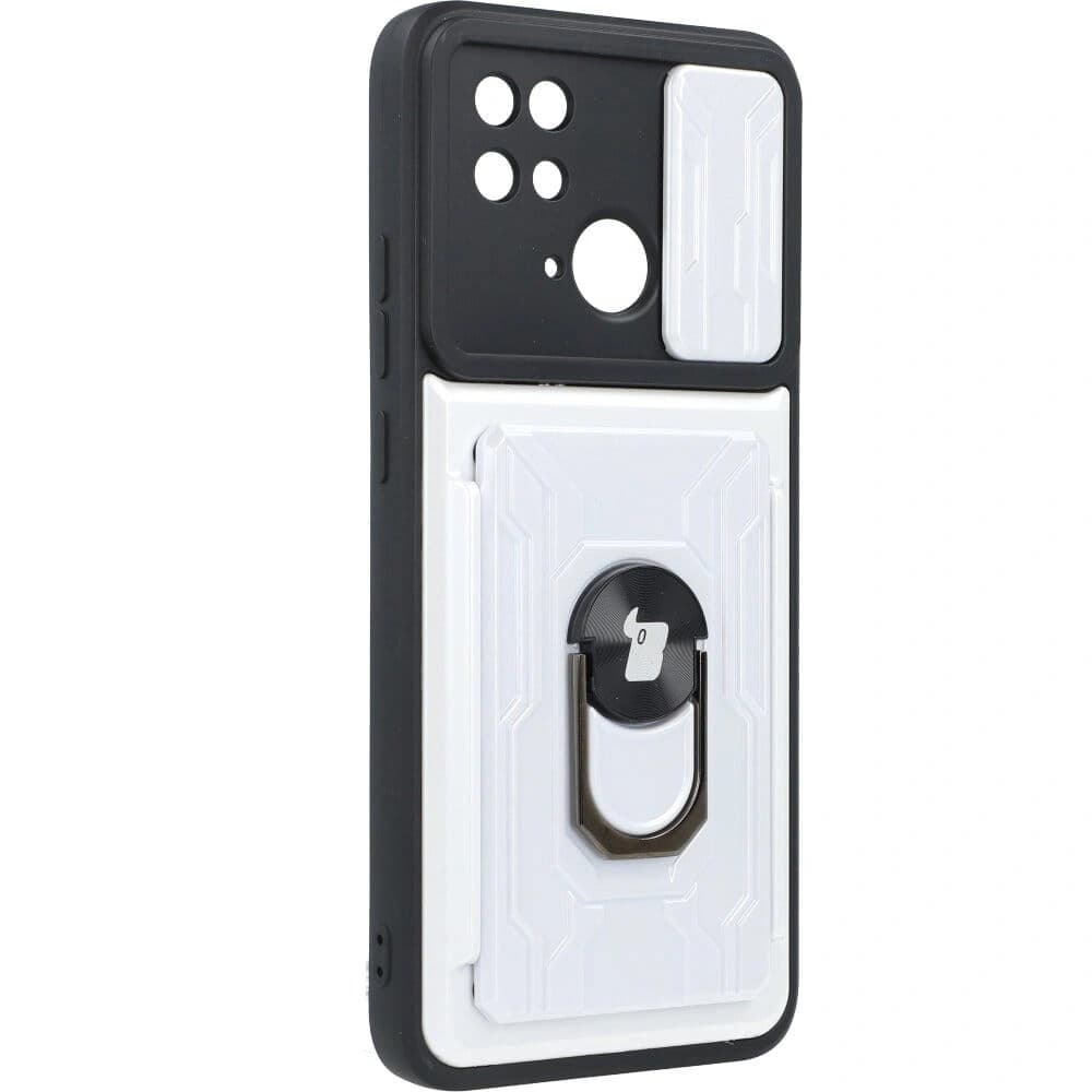 Bizon Case Camshield Card Slot Ring Xiaomi Redmi 10C white - 2