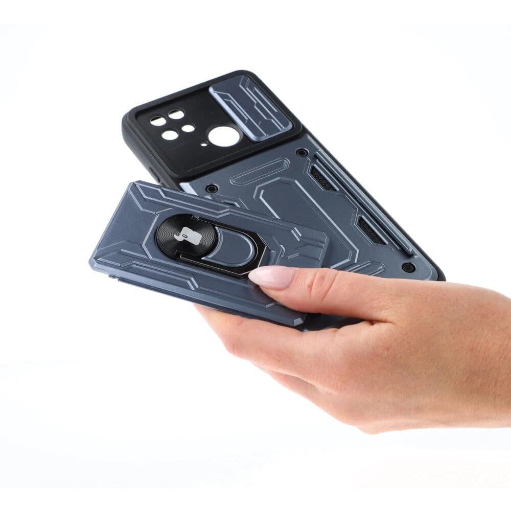 Bizon Case Camshield Card Slot Ring Xiaomi Redmi 10C grey - 4