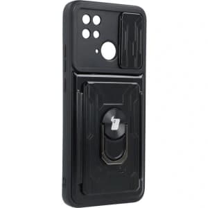 Bizon Case Camshield Card Slot Ring Xiaomi Redmi 10C black