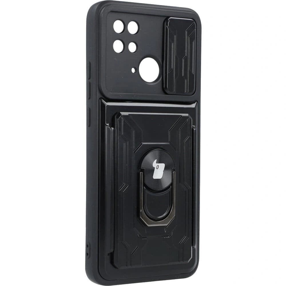 Bizon Case Camshield Kartensteckplatz Ring Xiaomi Redmi 10C schwarz - 1